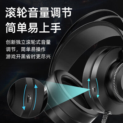 Gh10 Wired Gaming Headset 360 Stereo Effect Led Colorful Light Flexible Microphone For Pc La Usb + 3.5Mm Black Pan store