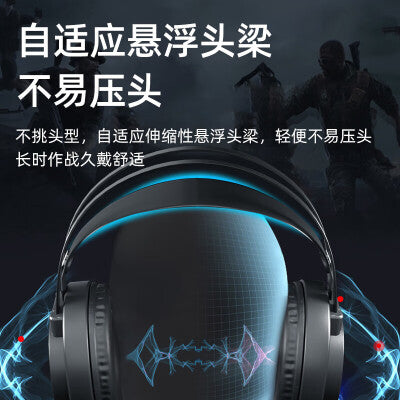 Gh10 Wired Gaming Headset 360 Stereo Effect Led Colorful Light Flexible Microphone For Pc La Usb + 3.5Mm Black Pan store