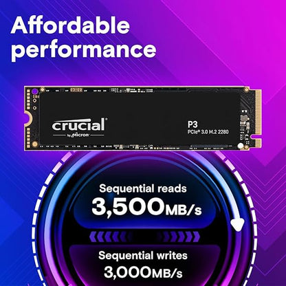 Crucial P3 3.0 nvme m.2 SSD 500GB - Pan store