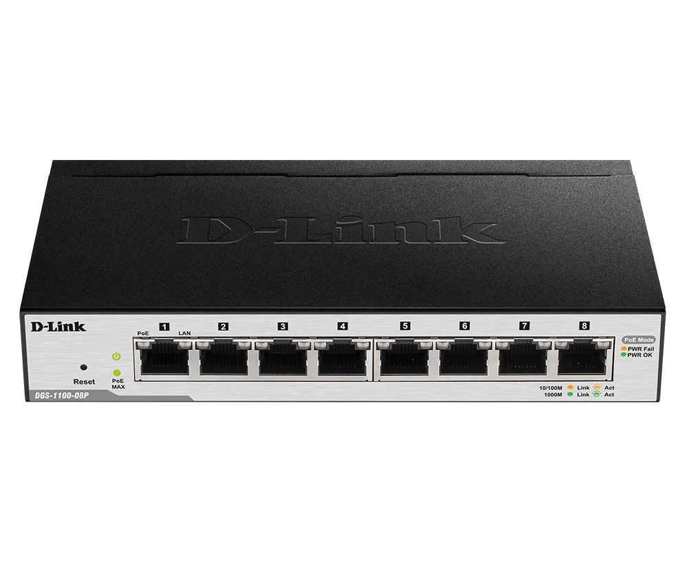 DGS - 1100 - 08P Switch D - Link 8 - Port Gigabit PoE Smart Managed 64W - Pan store