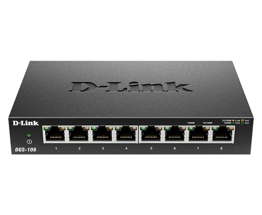 DGS - f108 Switch D - Link 8 - Port Unmanaged Gigabit Metal Desktop - Pan store