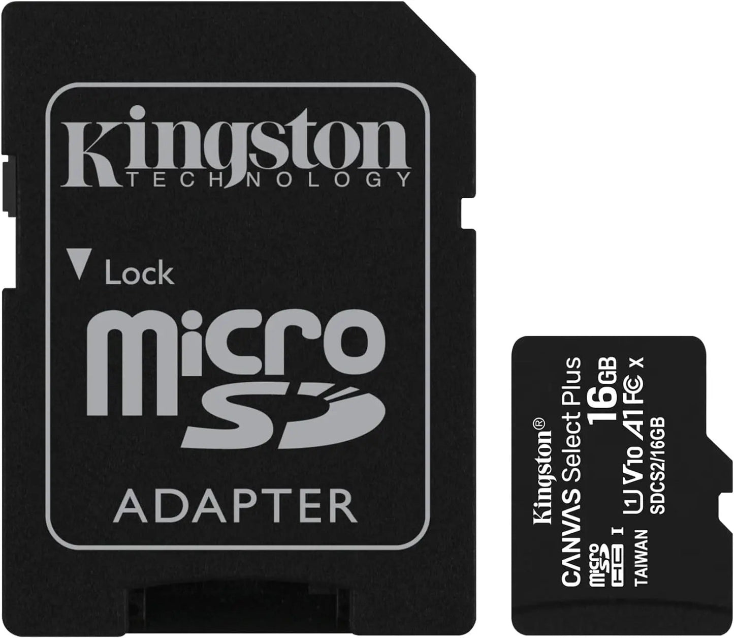 High - performance 16GB Micro SD card with adapter by Kingston. - Pan store