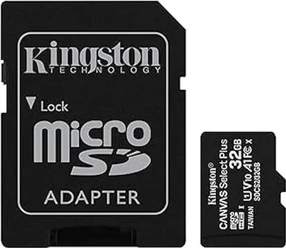 High - performance 32GB Micro SD card with adapter by Kingston. - Pan store