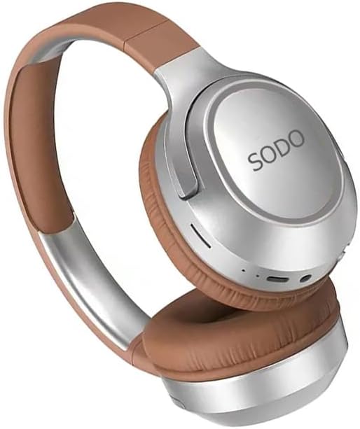 SODO SD - 1105 Wireless On - Ear Headphones with Built - in Microphone for Walking and Talking - Brown - Pan store