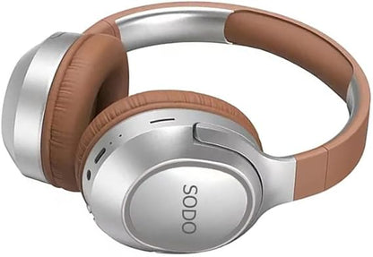 SODO SD - 1105 Wireless On - Ear Headphones with Built - in Microphone for Walking and Talking - Brown - Pan store