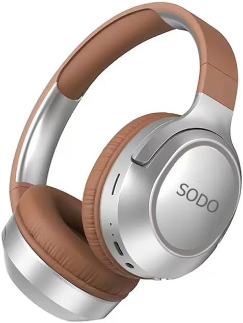 SODO SD - 1105 Wireless On - Ear Headphones with Built - in Microphone for Walking and Talking - Brown - Pan store